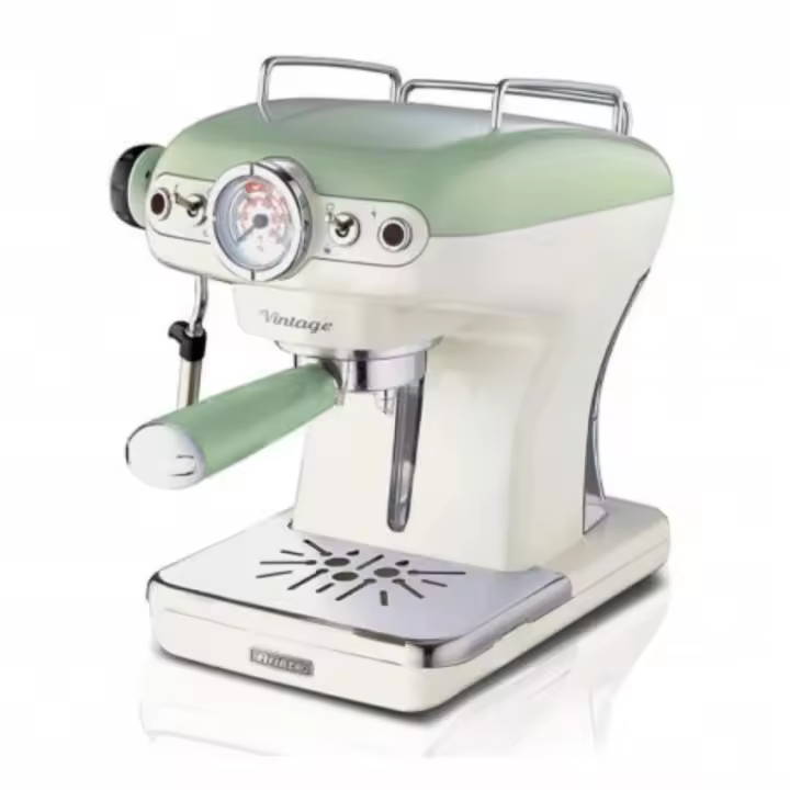 Cafetera Espresso Vintage Ariete con Diseño Retro y Botones de Acero Inoxidable - 1