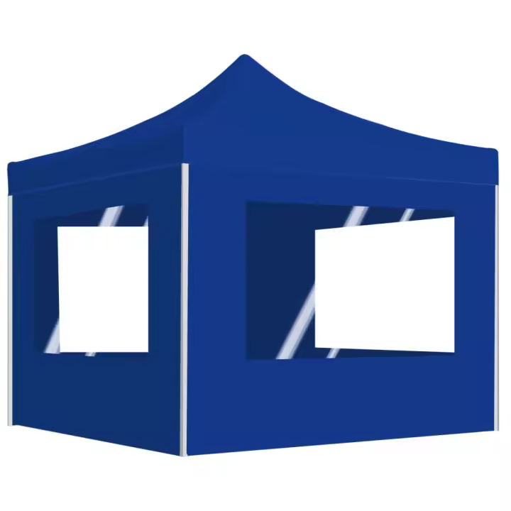 vidaXL Carpa plegable profesional con paredes aluminio azul 2x2 m - 1