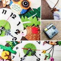 Reloj De Pared Hecho a Mano DIY De No-tejido Reloj Marítimo Lindo Para Jardín De Infantes Decoración Para El Hogar - details 4
