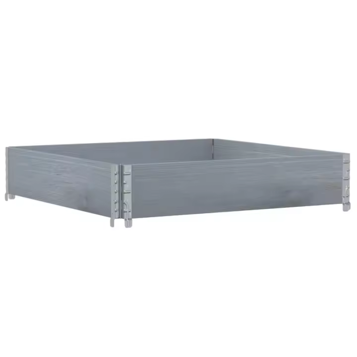vidaXL Jardinera de madera maciza de pino 100x100 cm Color Marrón,  Negro,  Gris y mas - 1