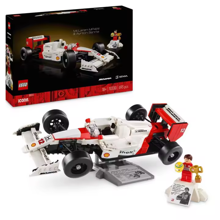 LEGO 10330 Icons McLaren MP4/4 y Ayrton Senna Maqueta de coche para adultos - 1