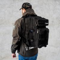 Steel Mule Mochila Grande Táctica Militar Color Negro 38L, impermeable y resistente. Ideal para operaciones largas, senderismo, airsoft y gym. Sistema MOLLE, 5 compartimentos, velcro para parches. Cómoda, ligera y reforzada. Ideal para viaje, moto, montañ - details 5