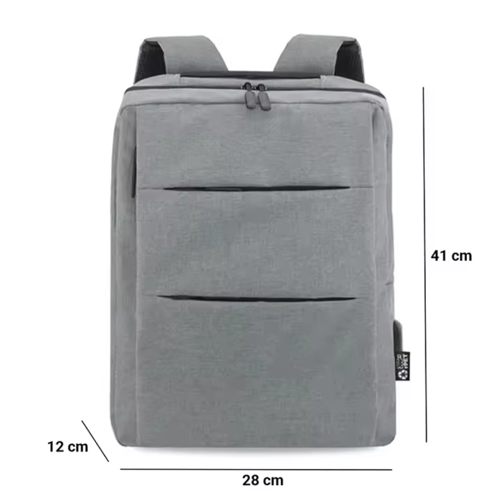 Deliex - Mochila para portátil para hombre o mujer - 17 púlgadas - Con puerto USB - Mochila para viajes o trabajo con diseño ligero y resistente - colores - 1