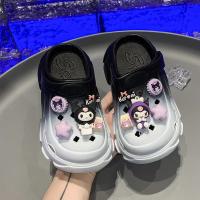 Sandalias De Verano Para Niñas Sanrio Kuromi Corte Transpirables Cómodas Y Moda Suaves Para Exterior Playa Casual Tallas Trueñas - details 3