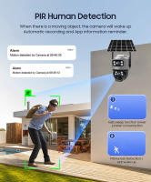 Cámara Solar WiFi Exterior Con Doble Lente PTZ Bajo Alimentación Cámara De Video IP De Seguridad Con Detección De Movimiento PIR CCTV Vigilancia - details 7