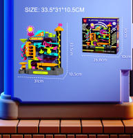 Juego De Aventura En Railway Para Niños Juguetes Educativos Interactivos Montessori Con Bola Rodante Animal Espacial Rocket Material De Plástico ABS - details 14