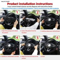 Cubierta De Volante De Cuero PU Brillante Accesorios Dinámicos Para Coche Adecuada Para 14.5-15 Pulgadas Sin Anillo Interior - details 12
