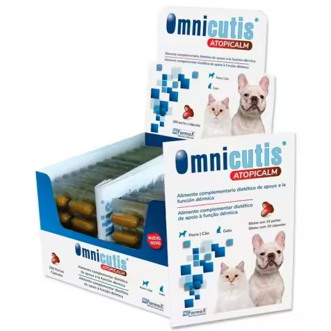 Omnicutis Atopicalm Cápsulas Para Perros Y Gatos 200 Cápsulas - 1