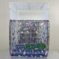 Cubierta Para Cages De Pájaros Resistente Al Polvo Red De Nylon Recogedor De Semillas Protector De Semillas Estelar / Color Sólido Nueva - details 1