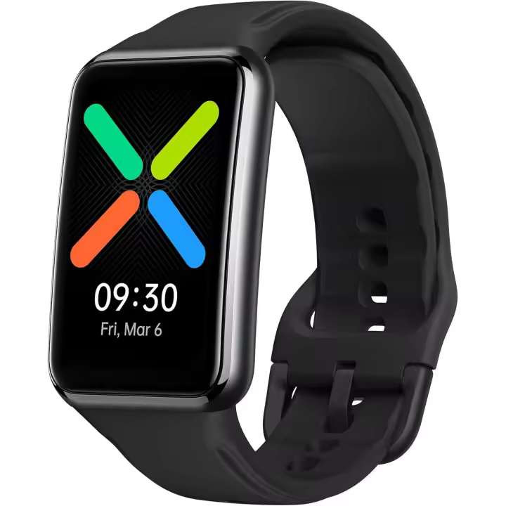 OPPO Watch Free – Reloj inteligente, Pantalla Curva AMOLED, 32g, Bluetooth 5.0, Resistencia 5ATM, Batería 230 mAh, Carga Rápida - Negro - 1