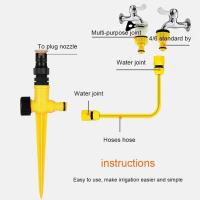 Aspersor de Jardín, 3 piezas, System de rociador de Riego Automático giratorio de 360 Grados, aspersor de Agua de jardín ajustable para Regar plantas de jardín - details 4