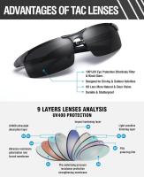 Gafas de sol deportivas polarizadas para hombre con ultraligero y marco de metal irrompible, 100% - details 2