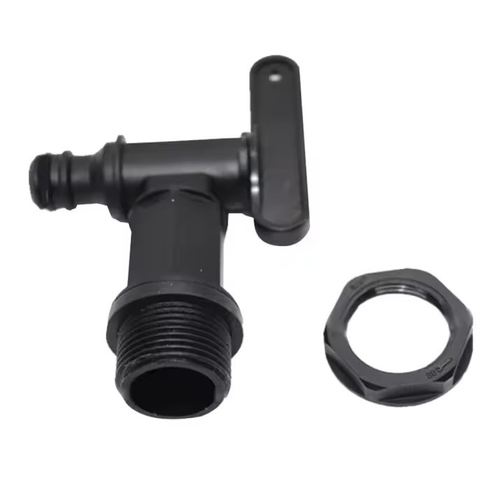 Grifo de plástico para Tanque de 1000 L, adaptador para Depósito de Agua IBC, adaptador para Grifo de Manguera de Jardín, para colector de Agua de lujo y Tanque de combustible (plástico) - 1