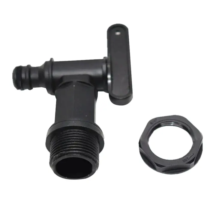 Grifo de plástico para Tanque de 1000 L, adaptador para Depósito de Agua IBC, adaptador para Grifo de Manguera de Jardín, para colector de Agua de lujo y Tanque de combustible (plástico) - 1