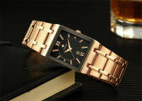 Reloj De Pulsera Masculino WWOOR 2024 Moda Lujo Quadrado Impermeable Diseño De Ginebra Cuarzo Reloj Masculino Con Numeros Romanos Y Cierre De Seguridad - details 24