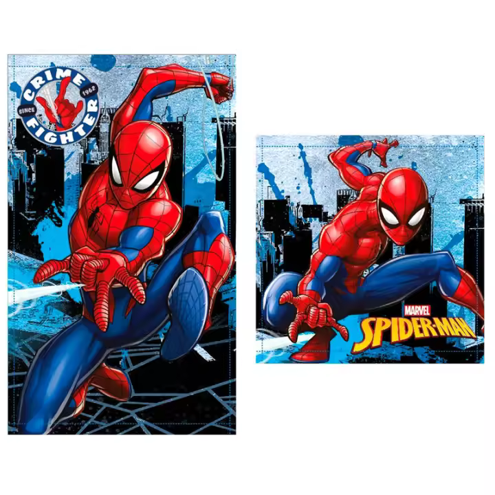Conjunto Marvel Spiderman 2 toalhas de banho em algodão - 1