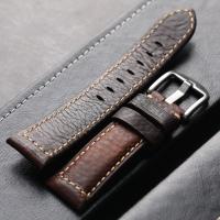 Correa De Cuero Genuino Italiano Para Hombres Vintage Hecha a Mano 20 22 24 26MM Compatible Con PAM111 441 Pulsera Suave De Cuero - details 7