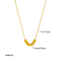 Collar Colgante De Bolas De Acero Inoxidable 316L Color Oro Para Mujer Joyería De Moda Cadena Clavícula Regalo De Fiesta - details 6