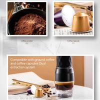 Cafetera Portátil, Cafetera de Presión Manual Cafetera Espresso Portátil Mini Cafetera Cafetera Espresso de Viaje (Negra) - details 1