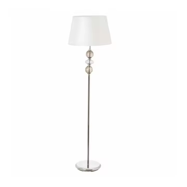 Dcasa Lámpara de pie de metal plateada de 40x144 cm - 1