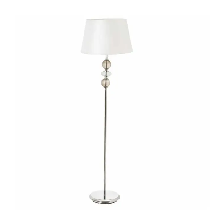 Dcasa Lámpara de pie de metal plateada de 40x144 cm - 1