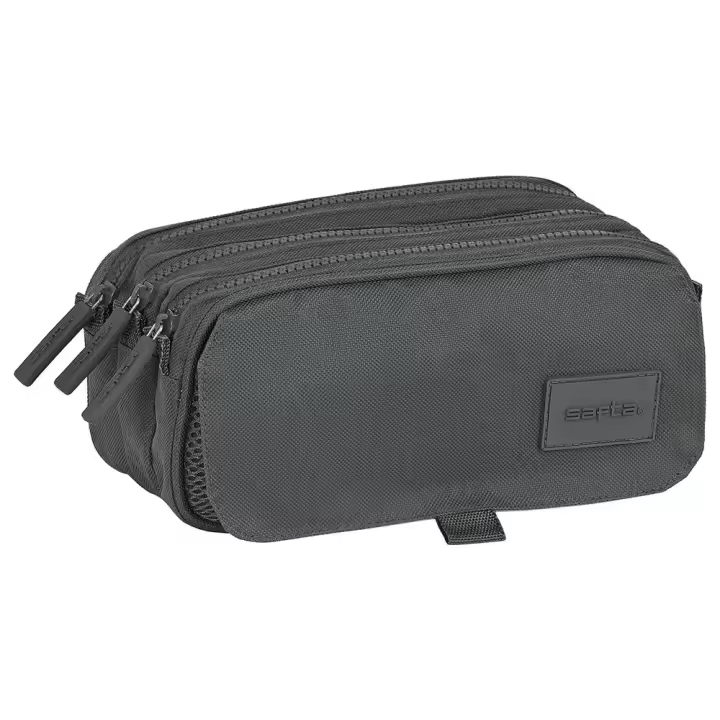 Safta Estuche Basic Big Triple Gris - 1