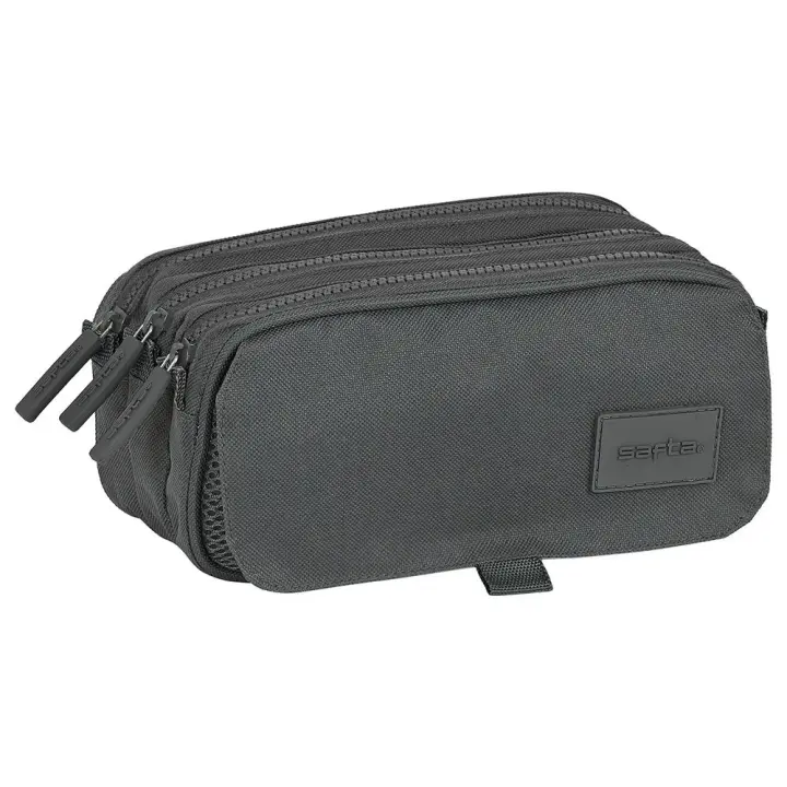 Safta Estuche Basic Big Triple Gris - 1