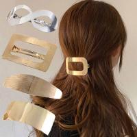 Pinza Para El Cabello De Metal Para Mujeres Geométrica Vintage En Oro Y Plata Accesorios Para El Cabello Soporte Para Cola De Caballo Para Niñas - details 1
