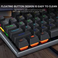 Teclado Mecánico De Juego Mini K620 RGB Con Retroiluminación Teclas Personalizables Y Hotswap USB Para PC Rosa Y Blanca - details 18
