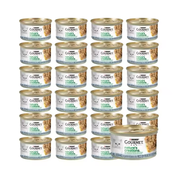 GOURMET - Nature's Creations (24x85 gr) - Comida Húmeda en Lata Ricos Mini Filetes (Pescado del Oceano) - 1