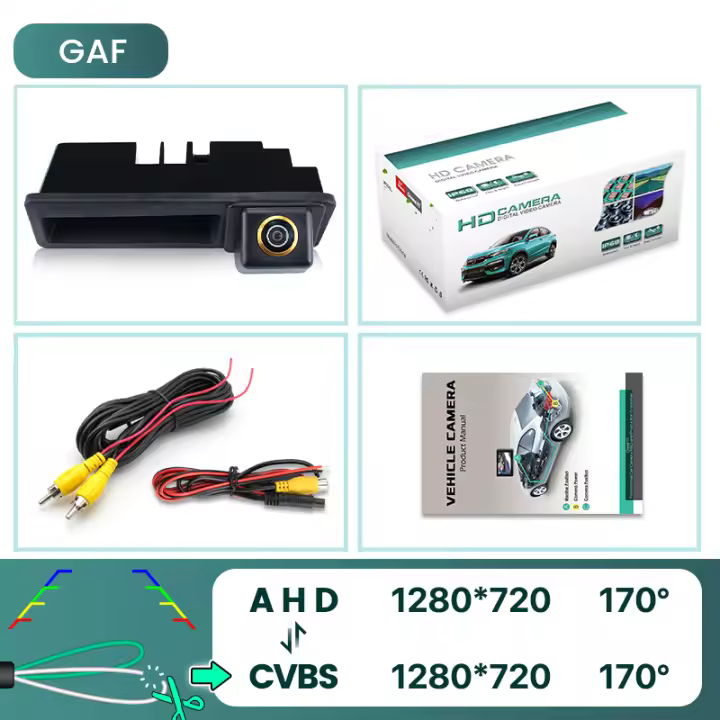 Cámara De Visión Trasera Para Coche GreenYi 1080P AHD 170° Con Visión Nocturna Para Audi A3 A6 Q7 A4 A1 S5 A6L Q5 Accesorios De Vehículo - 1