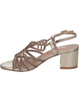 POLKA | Sandalias de tacón Polka para Mujer – Sandalias de Evento Color Dorado– Sandalia Evento con Cierre de Hebilla – Tacón color dorado con detalles dorados brillantes – Tacón Medio Y Cómodo – Alta Calidad – Modelo 224 - details 2