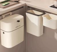 Bandeja De Basura Colgante Para Cocina Con Tapa Y Gran Capacidad Caja De Residuos Montada En La Pared Organizador De Basura Para Puerta - details 10
