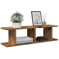 vidaXL Estantes pared 2uds madera ingeniería roble artisian 75x18x20cm en color Roble artisan/Roble negro/Madera antigua | práctico organizador multiusos diseño compacto funcional - details 2