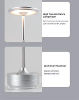 Lámpara De Mesa Recargable De Gran Capacidad En Aleación Para Dormitorio Lámpara Sin Cable De Toque Para Camping Candelabro Creativo Con Carga USB-C - details 11