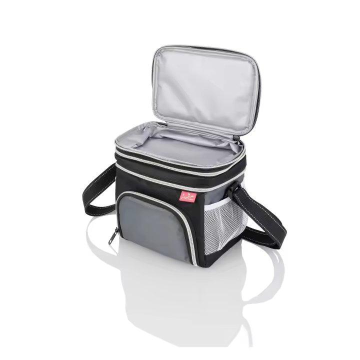 Jata Mochila Nevera Porta Alimentos Take Away Libre de BPA Interior Aislante Incluye 2 tupper Extensible Negro 2,6 L - 1