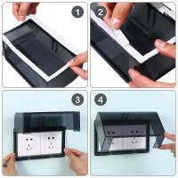 Caja De Salpicadura Prueba De Agua PS Nueva Con Adhesivo Auto-adhesivo Cubierta Impermeable Para Salidas Doble Posición Caso De Salida Para Baño - details 8