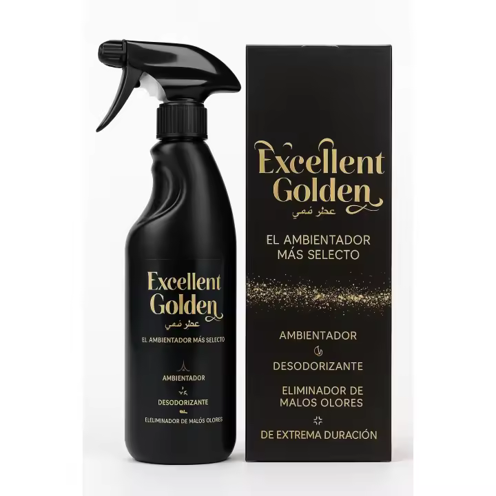 Ambientador de Alta gama Excellence Golden 750 ml – rosa, canela y cuero – Laboncler - 1