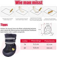Zapatos para Perros protectores de Patas, 4 unidades, transables para Perros with Suela antideslizante, cierre de Velcro reflectante ajustable, BOTAS para Perros medianos y grandes (Negro, XL) - details 1