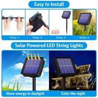 Luces De Hilo De Fairy Solar Exterior 32M Con 300/200/100/50 LEDS En Cobre Y Plata Resistente Al Agua 8 Modos Para Navidad Boda - details 9