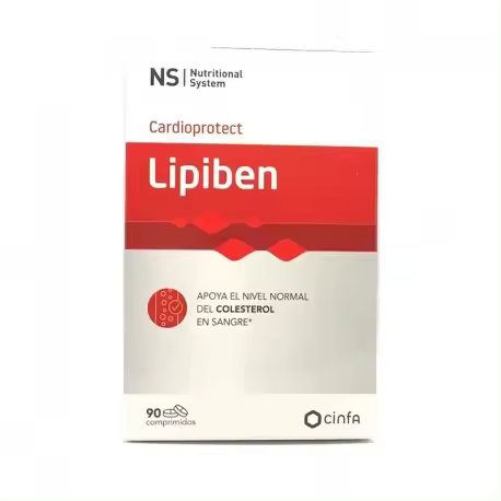 Lipiben NS Cardioprotect 90 comprimidos. Ayuda a mantener los niveles normales de colesterol y reducir el colesterol alto. De Cinfa. - 1