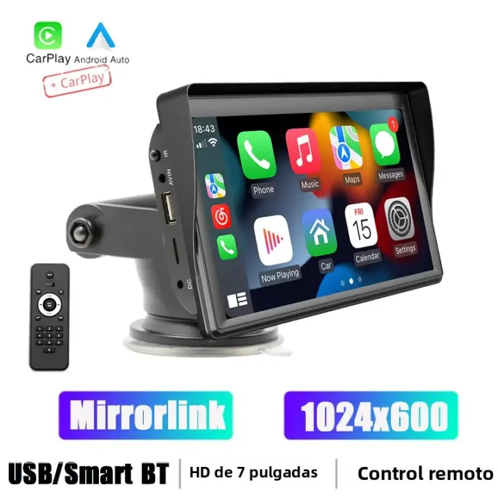 BQCC Universal 7" HD Portátil Para Coche MP5 Sin Cable Android AUTO/CarPlay BT Mirrorlink Estéreo Con Control Remoto Compatible Con Varios Modelos De Coche - 1