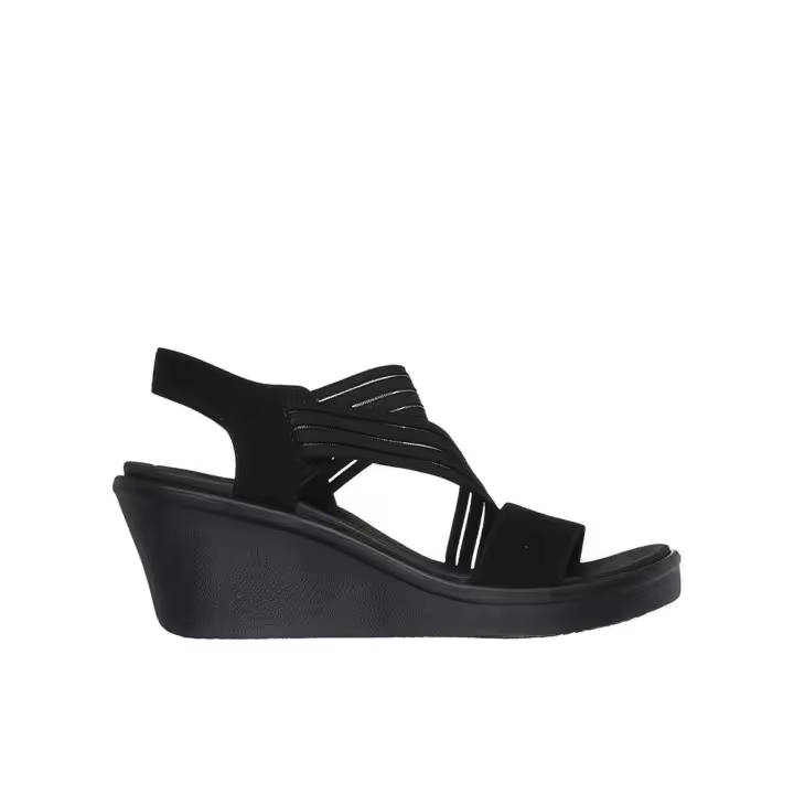 Skechers Rumble On - My Go To Sandalias con cuña para mujer negras en sintético 83609 - 1