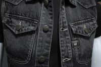 Chaleco De Motocicleta Estilo Retro Para Hombres Negro Gradiente Talla S-6XL Moda Elegante Sin Mangas Abierta Regular Primavera Verano - details 6