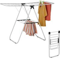 Tendedero de ropa plegable de pie para balcón interior y exterior, dormitorio de toallas de bebé simple, edredón de secado doméstico, tendedero de suelo con amplio rango de aplicación - details 4