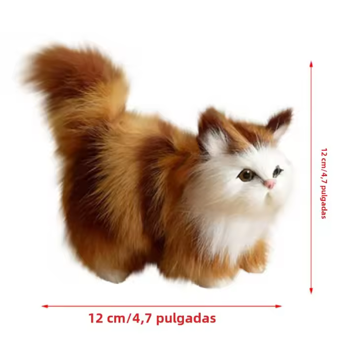 Juguete De Peluche De Gato Simulación Muñeco Suave De Gata Realista Para Niñas Y Niños Regalo De Cumpleaños O Día De San Valentín - 1