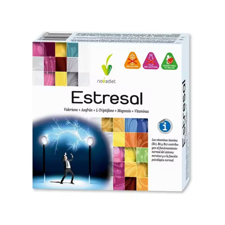 Estresal - Reduce el Estrés - 60 Cápsulas - Novadiet - 1
