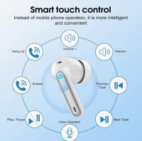 Auriculares Inalumbricos Bluetooth, 40H Control táctil Cascos Inalambricos, IP7 Impermeable Auriculares in Ear, Blanco  Blanco - details 3