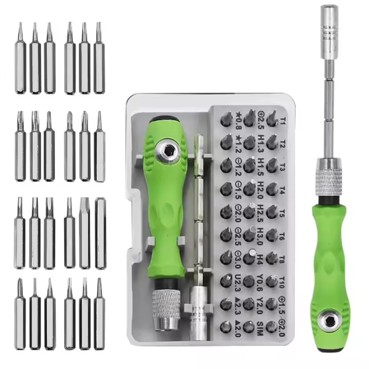 Juego De Destornilladores Multifuncional 32 En 1 Con 30 Piezas Torx Phillips Magnéticas Mini Herramienta De Reparación Para Teléfonos Móviles Relojes PC - 1