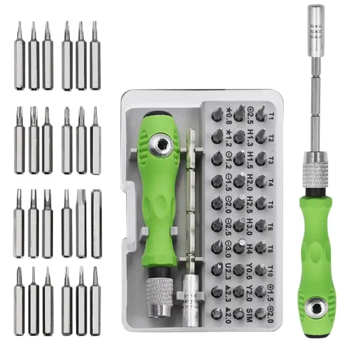 Juego De Destornilladores Multifuncional 32 En 1 Con 30 Piezas Torx Phillips Magnéticas Mini Herramienta De Reparación Para Teléfonos Móviles Relojes PC - 1